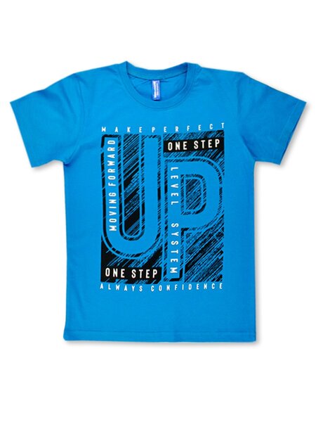 Футболка Мальчикам Весёлый супер далматинец Синий Надпись (фото 1)