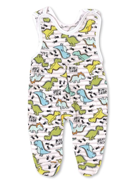 Ползунки высокие Новорождённым Россия Белый; Серый Динозаврики (фото 1)