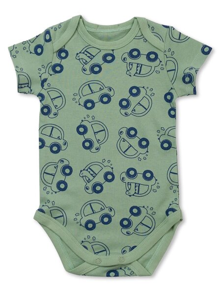 Боди Новорождённым Армения Серо-зелёный Машинки (фото 1)