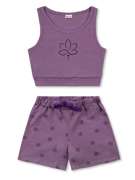 Костюм Девочкам Юлала Сиреневый тёмный Цветы (фото 1)