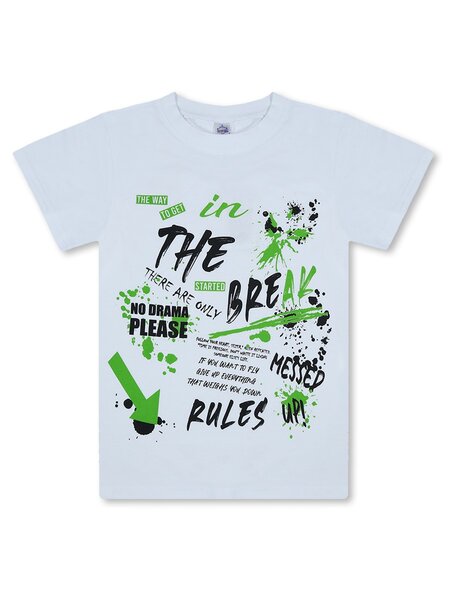 Футболка Мальчикам Bonito Белый Надпись (фото 1)