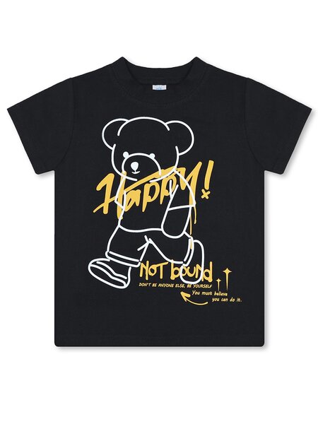 Футболка Мальчикам Bonito Чёрный Надпись (фото 1)