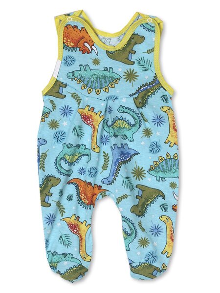 Ползунки высокие Новорождённым Россия Голубой Динозаврики (фото 1)