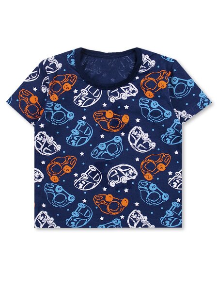 Футболка Мальчикам Юлала Чернильный Машинки (фото 1)