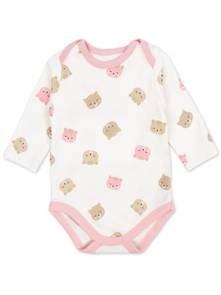 Боди Новорождённым Армения Бежевый; Розовый Котики (фото 1)