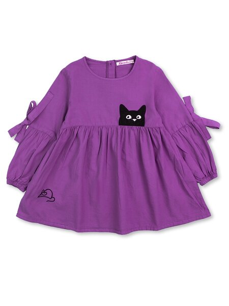 Платье Девочкам Bonito Сиреневый Кошка (фото 1)