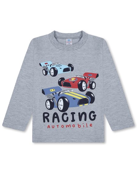 Лонгслив Мальчикам Bonito Серый меланж Гонки (фото 1)