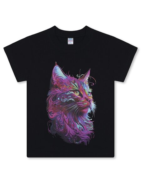 Футболка Девочкам Bonito Чёрный Котик (фото 1)