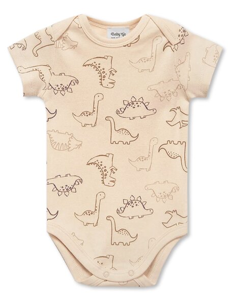 Боди Новорождённым Армения Бежевый Динозавры (фото 1)