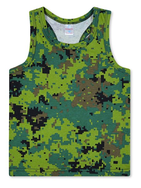 Майка Мальчикам Bonito Зелёный Пиксели (фото 1)