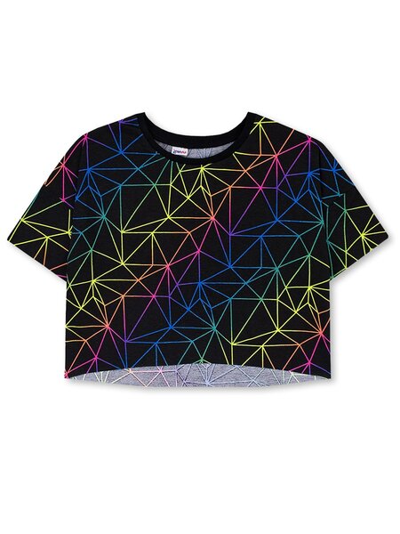 Футболка Девочкам Юлала Чёрный Геометрия (фото 1)