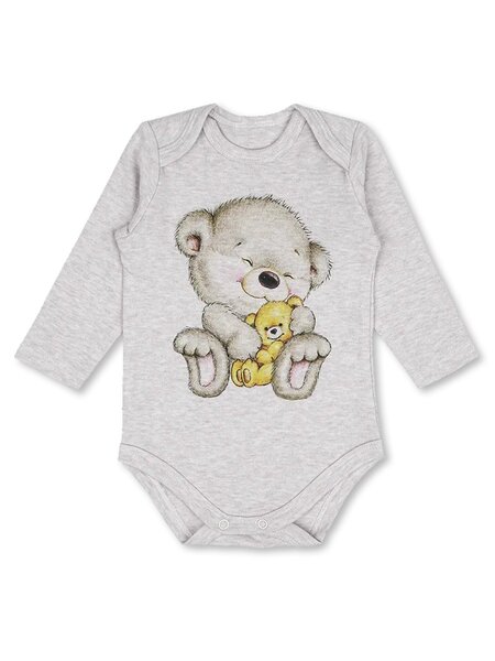 Боди Новорождённым Армения Бежевый меланж Мишка (фото 1)
