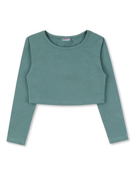 Топ Девочкам Юлала Серо-зелёный Без рисунка (фото 1)