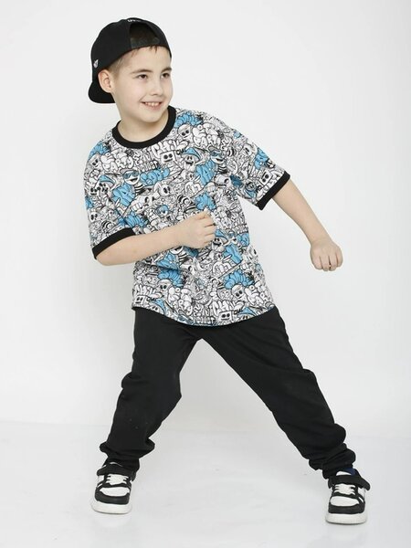 Костюм Мальчикам Kip Голубой; Чёрный Надписи (фото 1)