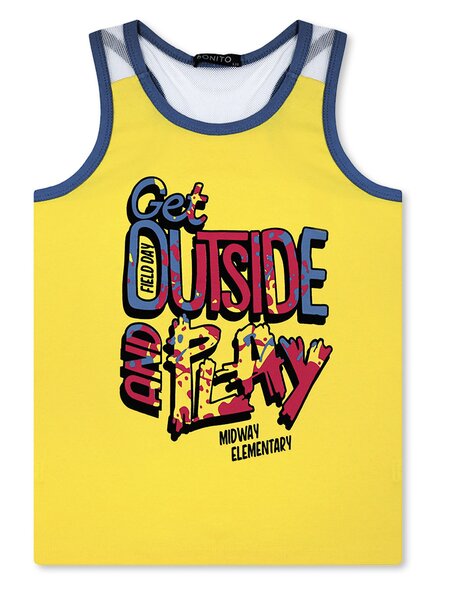 Майка Мальчикам Bonito Жёлтый Надпись (фото 1)