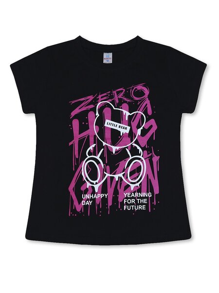 Футболка Девочкам Bonito Чёрный Надписи (фото 1)