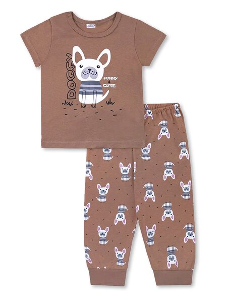 Комплект Новорождённым Юлала Коричневый Собачка (фото 1)