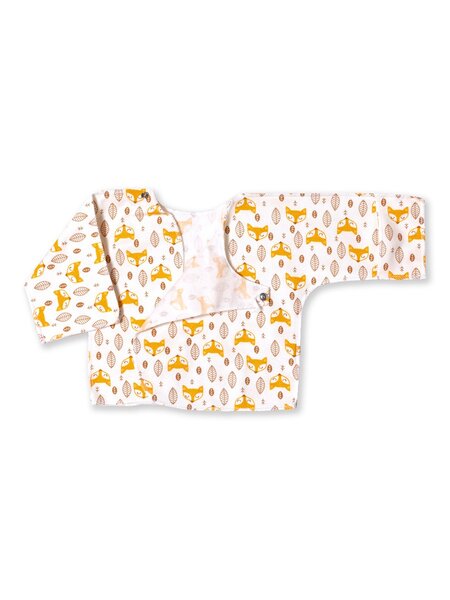 Распашонка Новорождённым Россия Молочный Лисички (фото 1)