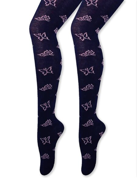 Колготки Девочкам Para socks Чернильный Бабочки (фото 1)