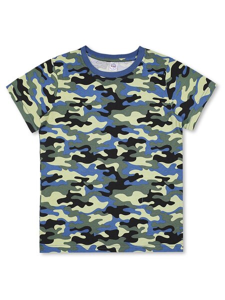 Футболка Мальчикам Bonito Серо-синий Камуфляж (фото 1)