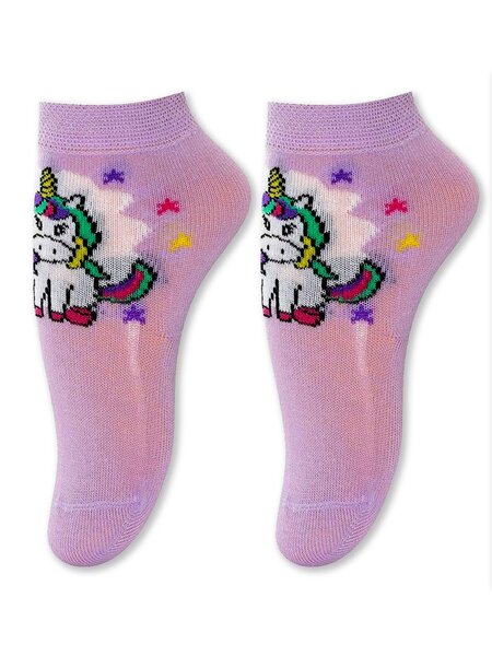 Носки Девочкам Para socks Сиреневый Единорог (фото 1)