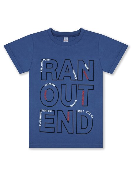 Футболка Мальчикам Bonito Серо-синий Надпись (фото 1)