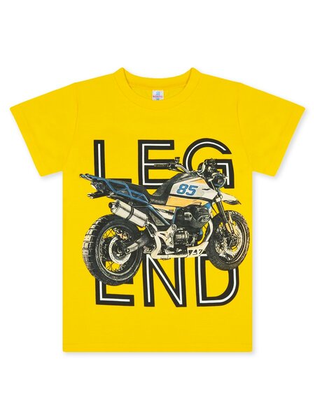 Футболка Мальчикам Bonito Жёлтый Мотоцикл (фото 1)