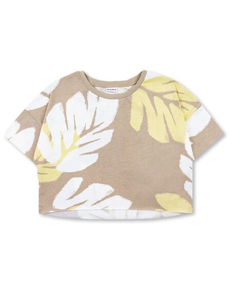 Футболка Девочкам Юлала Коричневый Листья (фото 1)