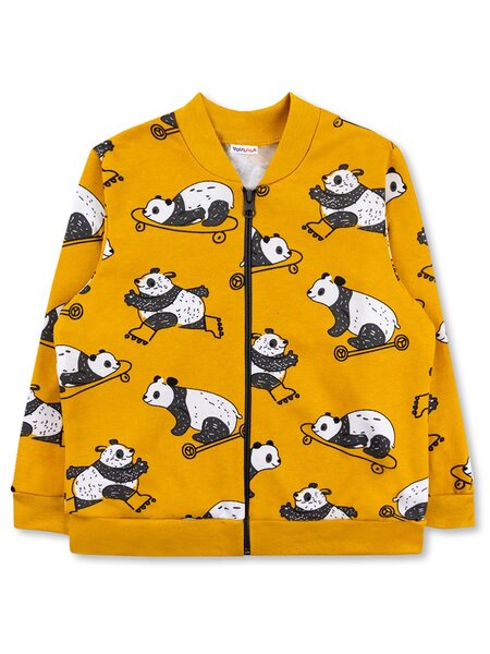 Толстовка Мальчикам Юлала Горчичный Панды (фото 1)