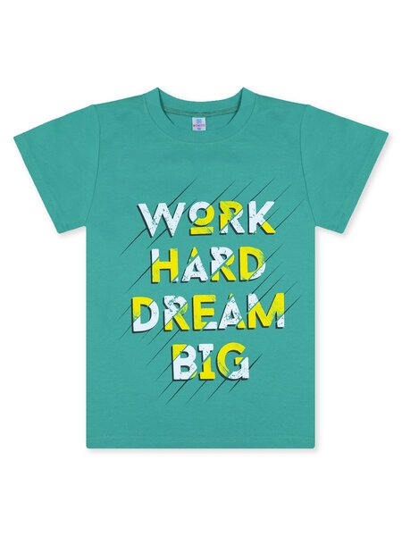 Футболка Мальчикам Bonito Изумрудный Надпись (фото 1)