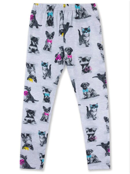 Лосины Девочкам Юлала Серый меланж Зверята (фото 1)