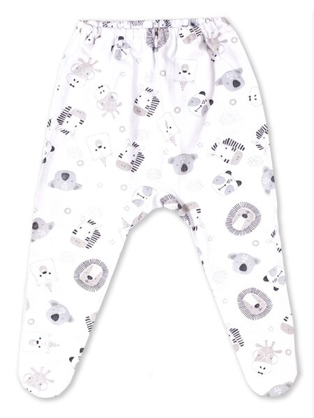 Ползунки Новорождённым Россия Белый Зверята (фото 1)