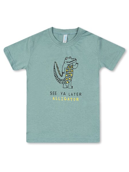Футболка Мальчикам Takro Серо-зелёный Крокодил (фото 1)