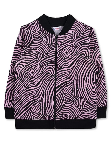 Толстовка Девочкам Юлала Чёрный; Розовый Зебра (фото 1)