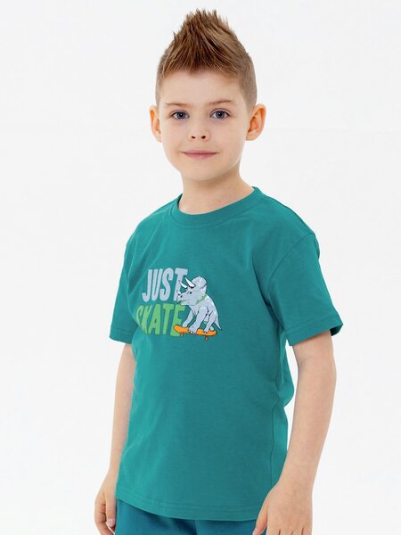 Футболка Мальчикам Takro Бирюзовый Динозавр (фото 1)