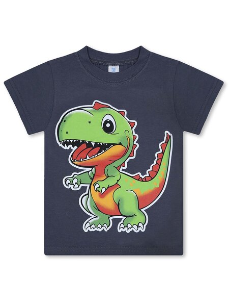 Футболка Мальчикам Bonito Серый тёмный Динозавр (фото 1)