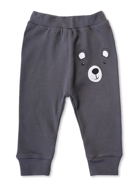 Штанишки Новорождённым Bonito Серый тёмный Мишка (фото 1)