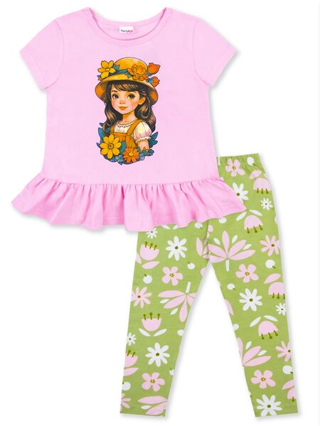 Комплект Девочкам Юлала Розовый; Оливковый Девочка (фото 1)