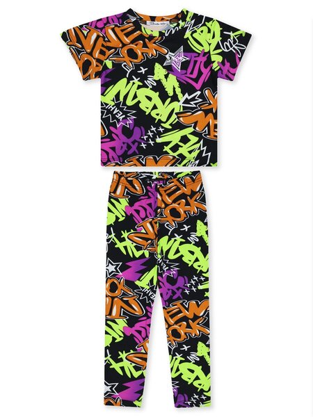 Костюм Девочкам Bonito Чёрный Надписи (фото 1)