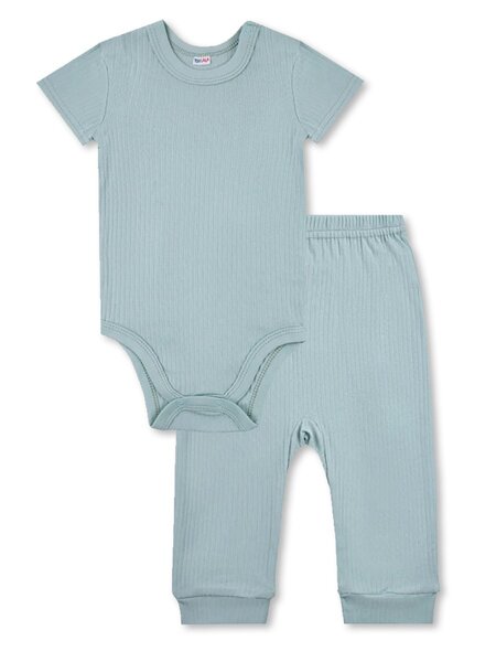 Комплект Новорождённым Юлала Серо-зелёный Без рисунка (фото 1)