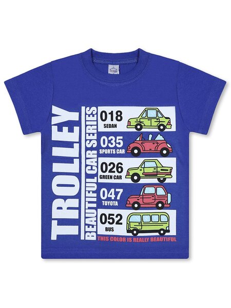 Футболка Мальчикам Bonito Ультрамарин Машины (фото 1)