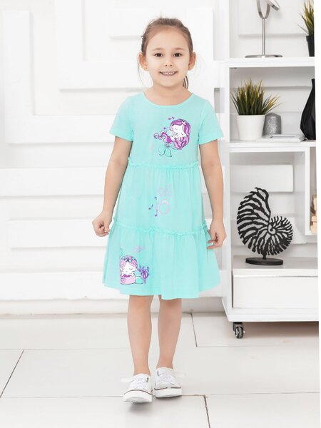 Платье Девочкам Лунёва Мятный Русалочка (фото 1)