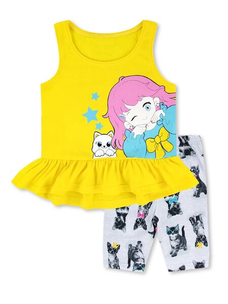 Костюм Девочкам Юлала Жёлтый; Серый Девочка (фото 1)