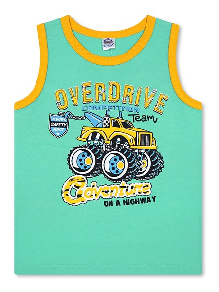 Майка Мальчикам Bonito Мятный Машина (фото 1)