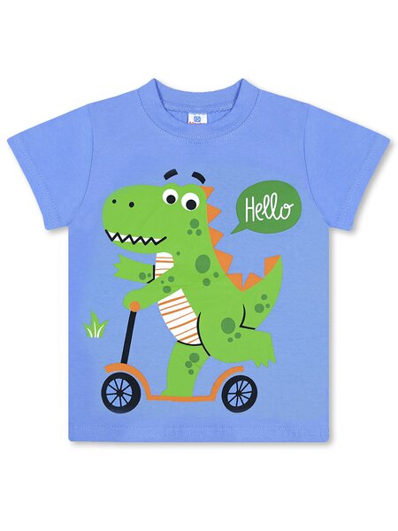 Футболка Мальчикам Bonito Синий светлый Динозавр (фото 1)