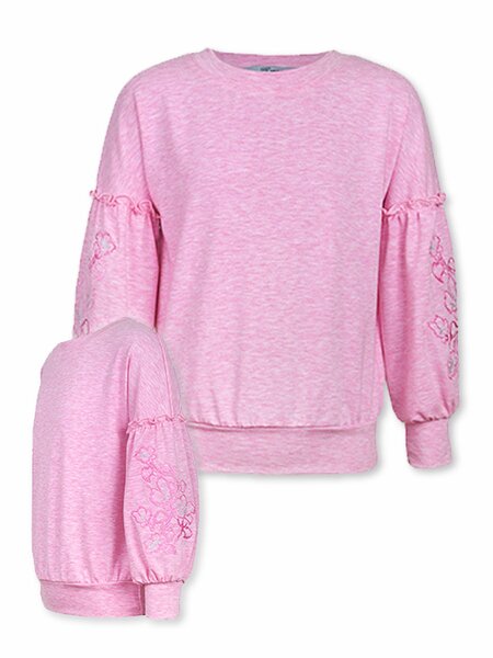 Джемпер Девочкам Лунёва Розовый Цветы (фото 1)