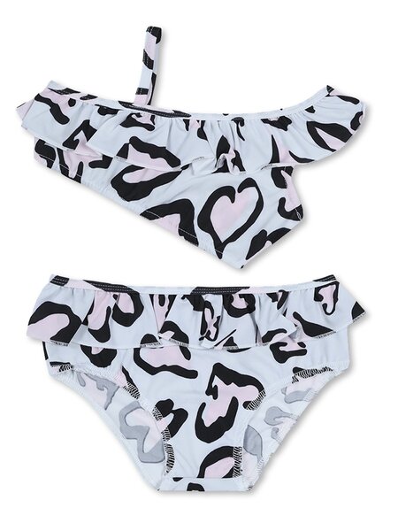 Купальник Девочкам Bonito Серый светлый Сердечки (фото 1)