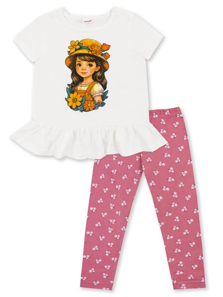 Комплект Девочкам Юлала Белый; Пудра Девочка (фото 1)