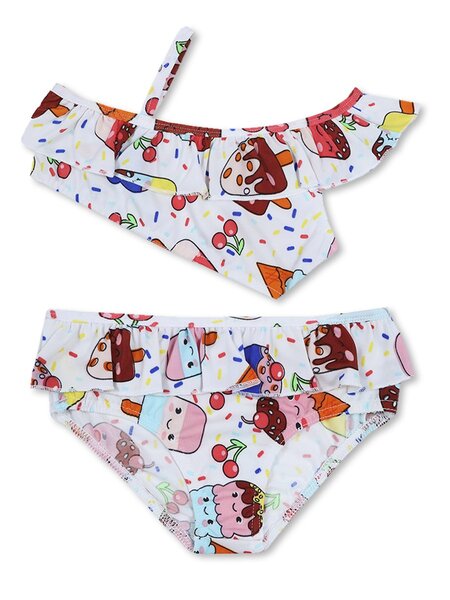 Купальник Девочкам Bonito Белый Сладости (фото 1)