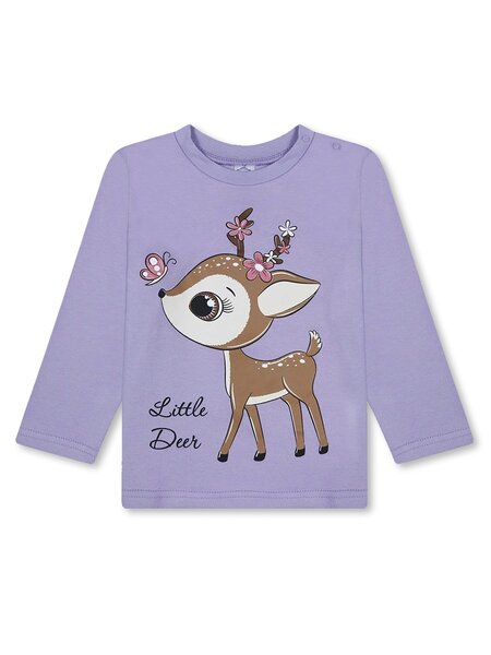 Лонгслив Девочкам Bonito Сиреневый Оленёнок (фото 1)